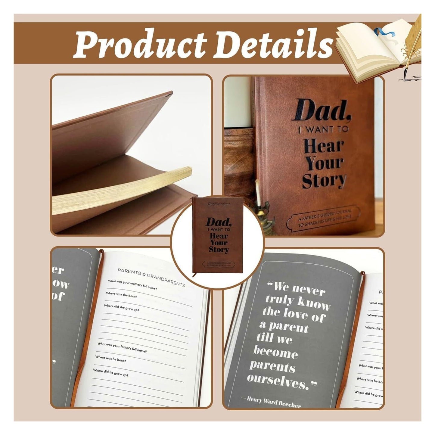 Family Legacy Journal – Guided Memory Keeper (Dads)
